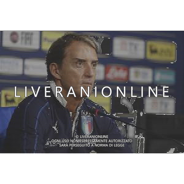 Raduno della Nazionale Italiana di Calcio a Corverciano prima delle sfide contro Bosnia e Armenia 11/11/2019 - nella foto: Mister Roberto Mancini in conferenza stampa ©Claudio Zamagni/Agenzia Aldo Liverani s.a.s.