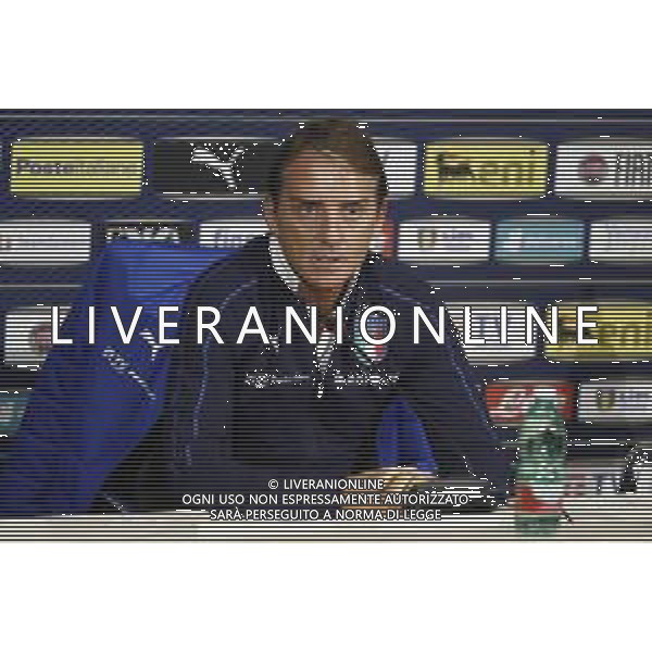 Raduno della Nazionale Italiana di Calcio a Corverciano prima delle sfide contro Bosnia e Armenia 11/11/2019 - nella foto: Mister Roberto Mancini in conferenza stampa ©Claudio Zamagni/Agenzia Aldo Liverani s.a.s.