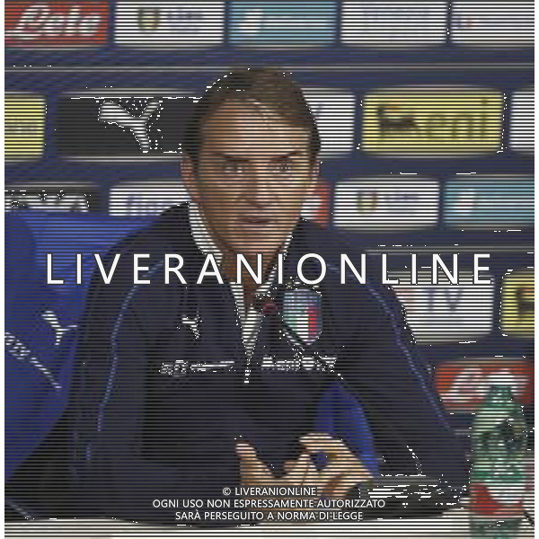 Raduno della Nazionale Italiana di Calcio a Corverciano prima delle sfide contro Bosnia e Armenia 11/11/2019 - nella foto: Mister Roberto Mancini in conferenza stampa ©Claudio Zamagni/Agenzia Aldo Liverani s.a.s.