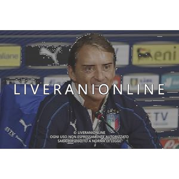 Raduno della Nazionale Italiana di Calcio a Corverciano prima delle sfide contro Bosnia e Armenia 11/11/2019 - nella foto: Mister Roberto Mancini in conferenza stampa ©Claudio Zamagni/Agenzia Aldo Liverani s.a.s.