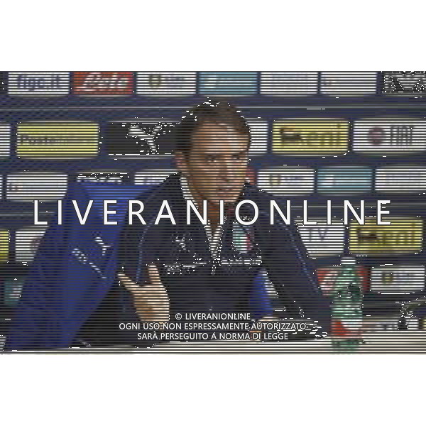 Raduno della Nazionale Italiana di Calcio a Corverciano prima delle sfide contro Bosnia e Armenia 11/11/2019 - nella foto: Mister Roberto Mancini in conferenza stampa ©Claudio Zamagni/Agenzia Aldo Liverani s.a.s.