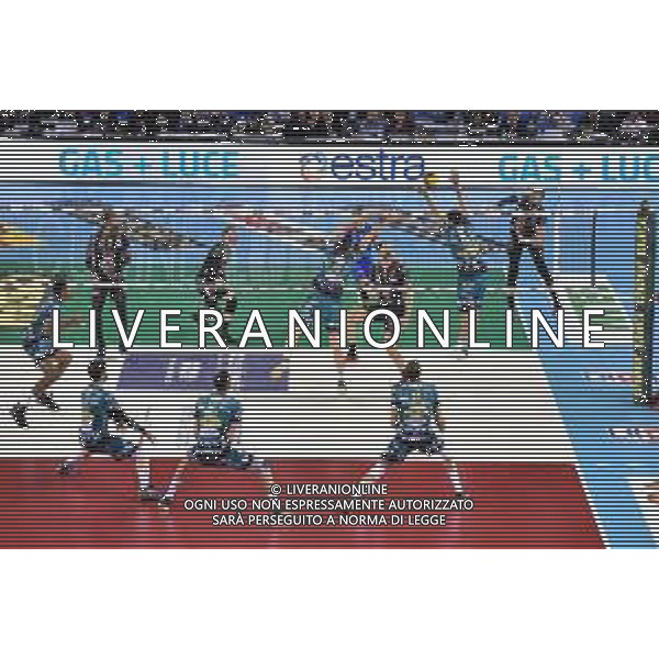 Campionato Italiano di Volley Superlega Serie A 2019/2020 Civitanova, Italia 10/11/2019 Cucine Lube Civitanova vs Sir Safety Conad Perugia Nella foto: Schiacciata Juantorena Osmany (Cucine Lube Civitanova) FOTO ROBERTO BARTOMEOLI-ALESSIO MARINI-AG ALDO LIVERANI SAS
