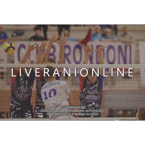 Campionato Italiano di Volley Superlega Serie A 2019/2020 Latina, Italia 10/11/2019 Top Volley Latina vs Vero Volley Monza Nella foto: muro Vero Volley Monza FOTO LUIGI MARIANI-ALESSIO MARINI-AG ALDO LIVERANI SAS