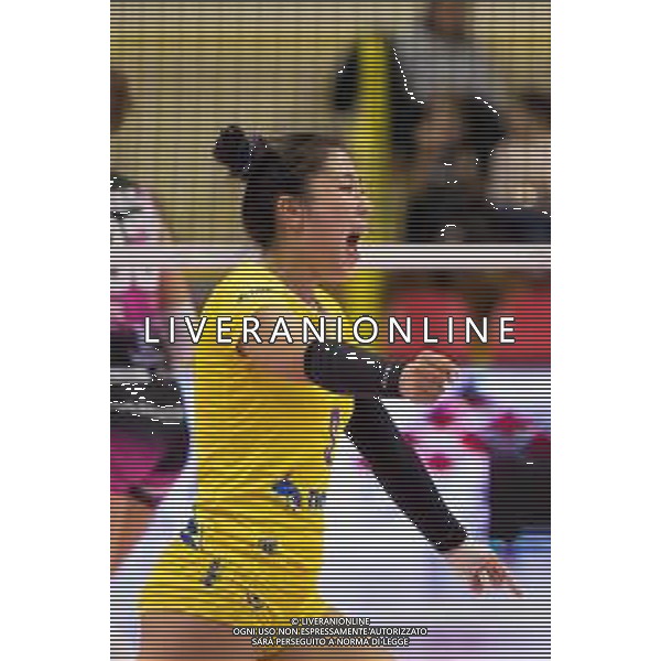 Campionato Italiano di Volley Serie A1 Femminile 2019/2020 Busto Arsizio, Italia 10/11/2019 Unet E-Work Busto Arsizio vs Golden Tulip Volalto 2.0 Caserta Nella foto: esultanza di Simin Wang FOTO ELISA CALABRESE-ALESSIO MARINI-AG ALDO LIVERANI SAS