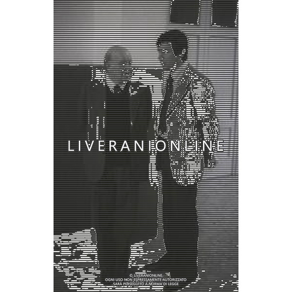RETROSPETTIVA UMBERTO LENZINI PRESIDENTE LAZIO CALCIO NELLA FOTO UMBERTO LENZINI PRESIDENTE LAZIO CALCIO NELL\'ANNO 1978-1979 CON GIANCARLO BELTRAMI AG ALDO LIVERANI SAS