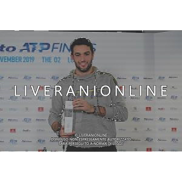 Internazionali di Tennis Londra, Italia 12/11/2019 Nitto ATP Finals - Singles - Roger Federer Vs Matteo Berrettin Nella foto: Matteo Berettini (Ita) FOTO ROBERTO ZANETTIN-ALESSIO MARINI-AG ALDO LIVERANI SAS
