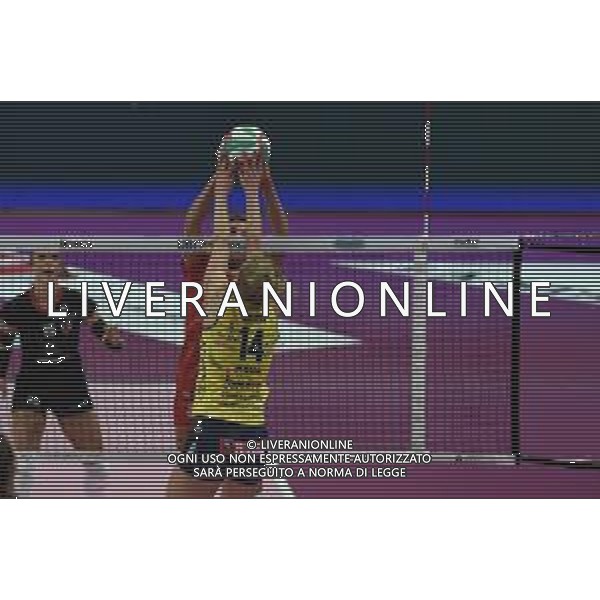 Campionato Italiano di Volley Serie A1 Femminile 2019/2020 Cuneo, Italia 12/11/2019 Bosca S.Bernardo Cuneo vs Imoco Volley Conegliano Nella foto: Joanna Wolosz (Imoco Conegliano) Yamila Nizetich Bosca Cuneo) FOTO DANILO VIGO-ALESSIO MARINI-AG ALDO LIVERANI SAS