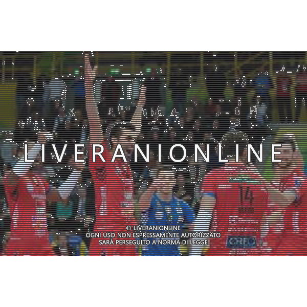 Campionato Italiano di Volley Superlega Serie A 2019/2020 Verona, Italia 13/11/2019 Calzedonia Verona - Cucine Lube Civitanova Nella foto: Esultanza Civitanova Lube. FOTO ROBERTO TOMMASINI-ALESSIO MARINI-AG ALDO LIVERANI SAS