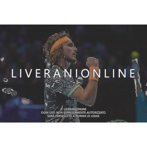Internazionali di Tennis Londra, Italia 13/11/2019 Nitto ATP Final STEFANOS TSITSIPAS Vs ALEXANDER ZVEREV Nella foto: Stefanos Tsitsipas (GRE) FOTO ROBERTO ZANETTINI-ALESSIO MARINI-AG ALDO LIVERANI SAS