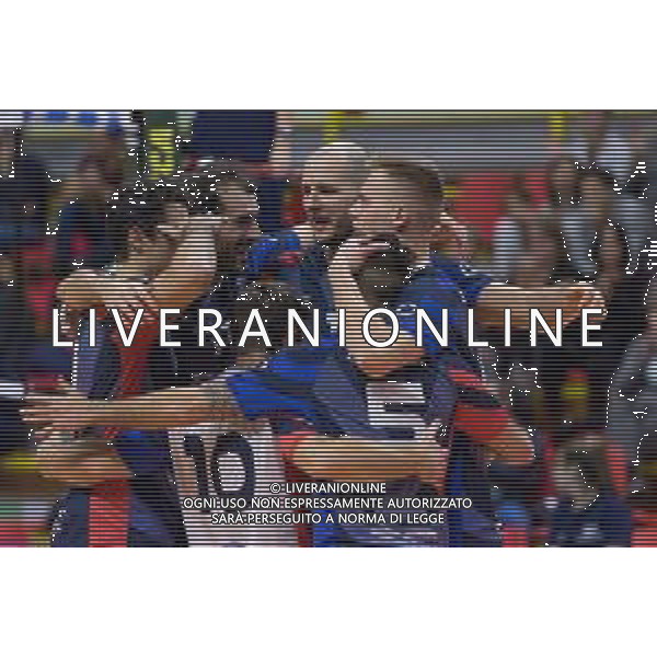 Campionato Italiano di Volley Superlega Serie A 2019/2020 Monza, Italia 13/11/2019 Vero Volley Monza vs Consar Ravenna Nella foto: esultanza del Vero Volley Monza FOTO ELISA CALABRESE-ALESSIO MARINI- AG ALDO LIVERANI SAS