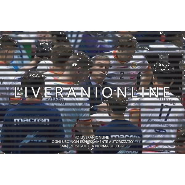 Campionato Italiano di Volley Superlega Serie A 2019/2020 Monza, Italia 13/11/2019 Vero Volley Monza vs Consar Ravenna Nella foto: time-out, coach Marco Bonitta (Consar Ravenna) FOTO ELISA CALABRESE-ALESSIO MARINI- AG ALDO LIVERANI SAS