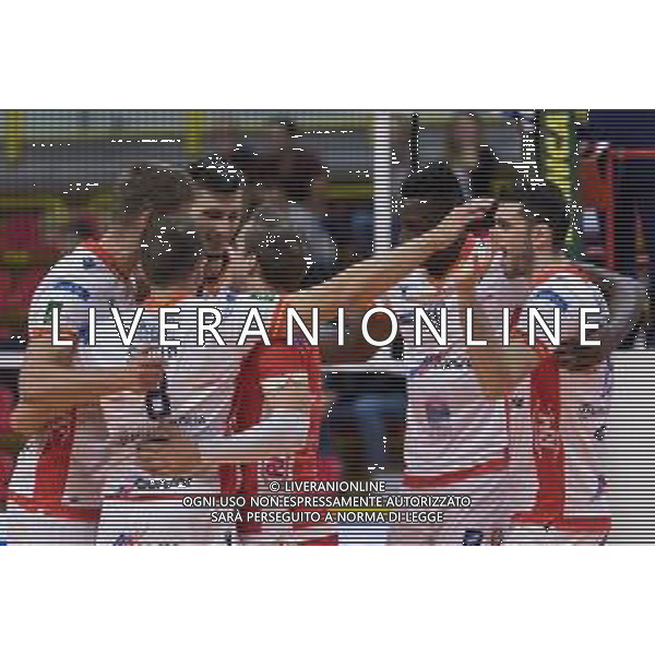 Campionato Italiano di Volley Superlega Serie A 2019/2020 Monza, Italia 13/11/2019 Vero Volley Monza vs Consar Ravenna Nella foto: esultanza Consar Ravenna FOTO ELISA CALABRESE-ALESSIO MARINI- AG ALDO LIVERANI SAS