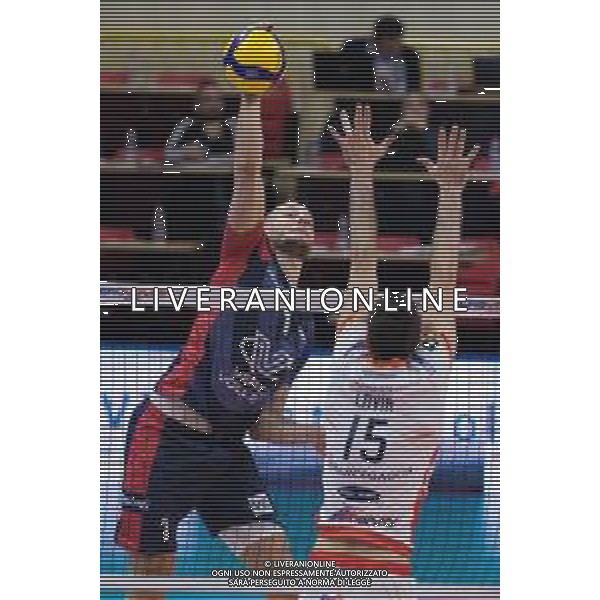 Campionato Italiano di Volley Superlega Serie A 2019/2020 Monza, Italia 13/11/2019 Vero Volley Monza vs Consar Ravenna Nella foto: schiacciata di Bartosz Kurek (Vero Volley Monza) FOTO ELISA CALABRESE-ALESSIO MARINI- AG ALDO LIVERANI SAS