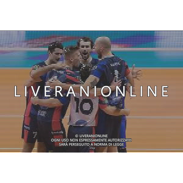 Campionato Italiano di Volley Superlega Serie A 2019/2020 Monza, Italia 13/11/2019 Vero Volley Monza vs Consar Ravenna Nella foto: esultanza del Vero Volley Monza FOTO ELISA CALABRESE-ALESSIO MARINI- AG ALDO LIVERANI SAS