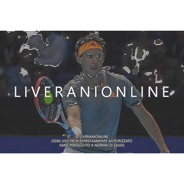 Internazionali di Tennis Londra, Italia 14/11/2019 Nitto ATP Final Training e Match DOMINIC THIEM - MATTEO BERRETTINI Nella foto: Dominic Thiem (aut) ©Roberto Zanettin- Alessio Marini/AGENZIA ALDO LIVERANI SAS