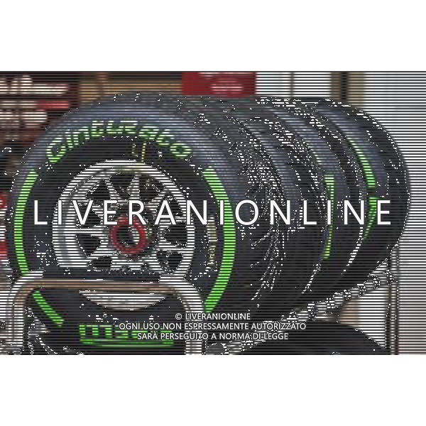 Wet Pirelli tyres. 14.11.2019. Formula 1 World Championship, Rd 20, Brazilian Grand Prix, Sao Paulo, Brazil, Preparation Day. ©/AGENZIA ALDO LIVERANI SAS - ITALY ONLY EDITORIAL USE ONLY