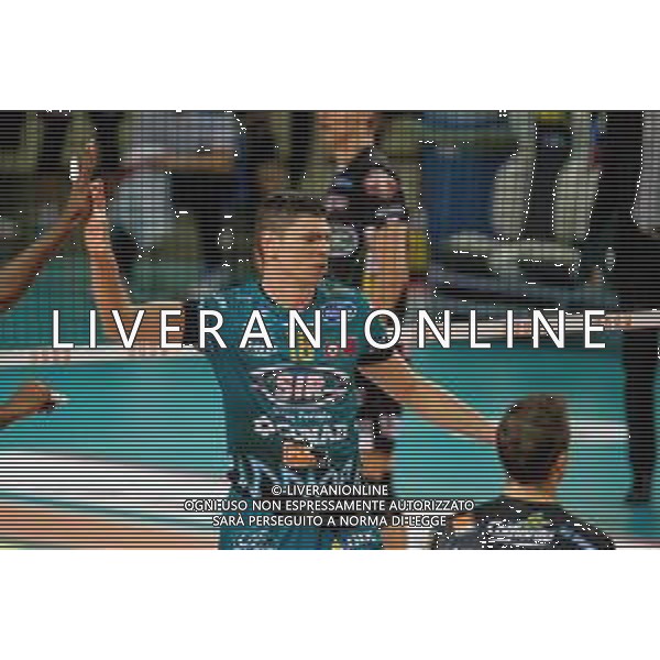 Campionato Italiano di Volley Superlega Serie A 2019/2020 Padova, Italia 14/11/2019 Kioene Padova vs Sir Safety Conad Perugia Nella foto: Esultanza di Marko Podrascanin (Perugia) FOTO ETTORE GRIFFONI-ALESSIO MARINI-AG ALDO LIVERANI SAS