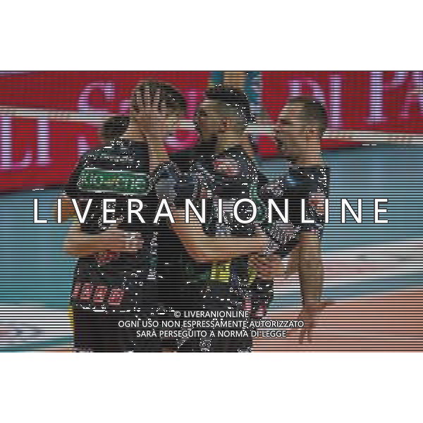Campionato Italiano di Volley Superlega Serie A 2019/2020 Padova, Italia 14/11/2019 Kioene Padova vs Sir Safety Conad Perugia Nella foto: Esultanza di Kioene Pado FOTO ETTORE GRIFFONI-ALESSIO MARINI-AG ALDO LIVERANI SAS