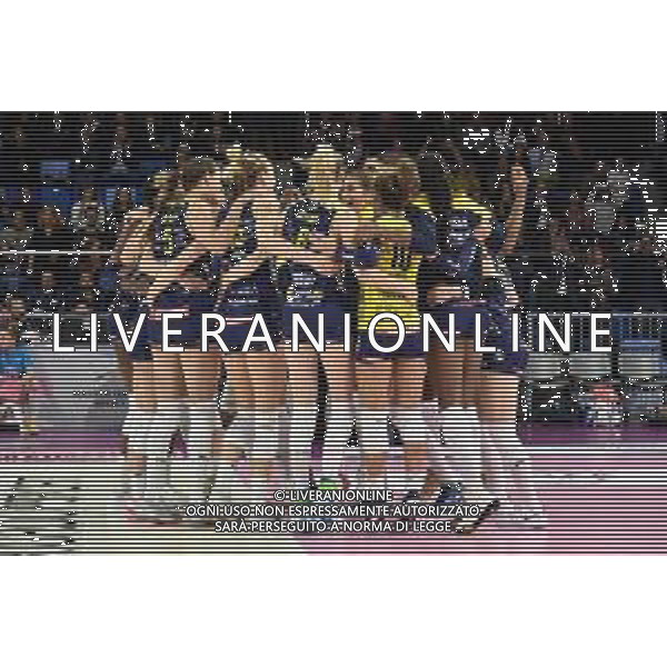Conegliano vince la supercoppa- Esultanza Imoco Volley Conegliano vs Igor Gorgonzola Novara Supercoppa Italiana 2019 pallavolo femminile Allianz Cluod PalaLido - Milano 16-11-2019 foto Roberto Garavaglia - ag. Aldo Liverani sas