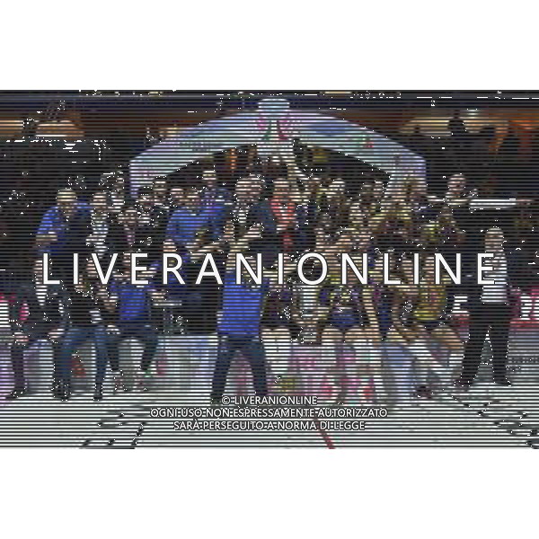 Conegliano festeggia la vittoria della Supercoppa 2019 Imoco Volley Conegliano vs Igor Gorgonzola Novara Supercoppa Italiana 2019 pallavolo femminile Allianz Cluod PalaLido - Milano 16-11-2019 foto Roberto Garavaglia - ag. Aldo Liverani sas