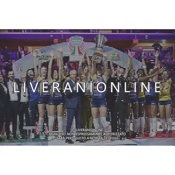 Conegliano festeggia la vittoria della Supercoppa 2019 Imoco Volley Conegliano vs Igor Gorgonzola Novara Supercoppa Italiana 2019 pallavolo femminile Allianz Cluod PalaLido - Milano 16-11-2019 foto Roberto Garavaglia - ag. Aldo Liverani sas