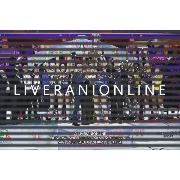 Conegliano festeggia la vittoria della Supercoppa 2019 Imoco Volley Conegliano vs Igor Gorgonzola Novara Supercoppa Italiana 2019 pallavolo femminile Allianz Cluod PalaLido - Milano 16-11-2019 foto Roberto Garavaglia - ag. Aldo Liverani sas