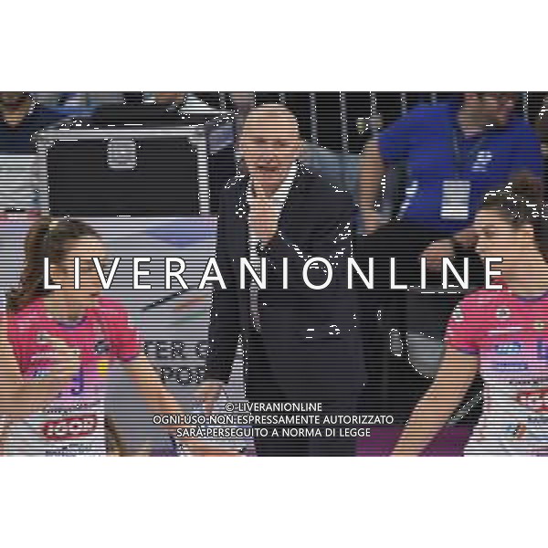 Massimo Barbolini allenatore Novara Imoco Volley Conegliano vs Igor Gorgonzola Novara Supercoppa Italiana 2019 pallavolo femminile Allianz Cluod PalaLido - Milano 16-11-2019 foto Roberto Garavaglia - ag. Aldo Liverani sas