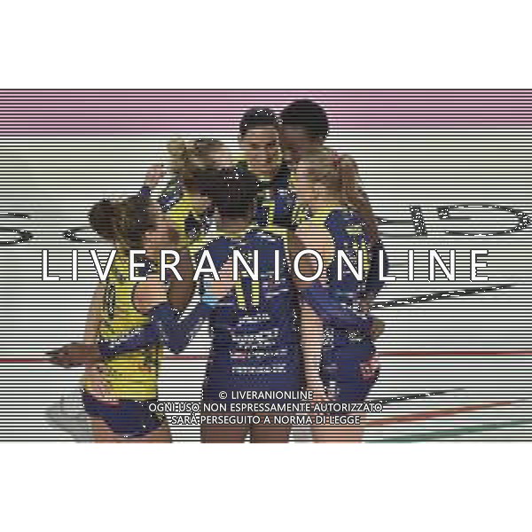 esultanza Conegliano dopo un punto Imoco Volley Conegliano vs Igor Gorgonzola Novara Supercoppa Italiana 2019 pallavolo femminile Allianz Cluod PalaLido - Milano 16-11-2019 foto Roberto Garavaglia - ag. Aldo Liverani sas