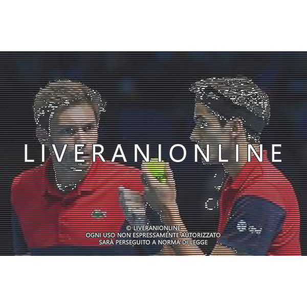 Internazionali di Tennis Londra, Italia 17/11/2019 Nitto ATP Final doppio maschile P HERBERT / N MAHUT vs R KLAASEN / M VENUS Nella foto: Nicola Mahut fra Pierre Hugues Herbert fra ©Roberto Zanettin-Alessio Marini/AGENZIA ALDO LIVERANI SAS