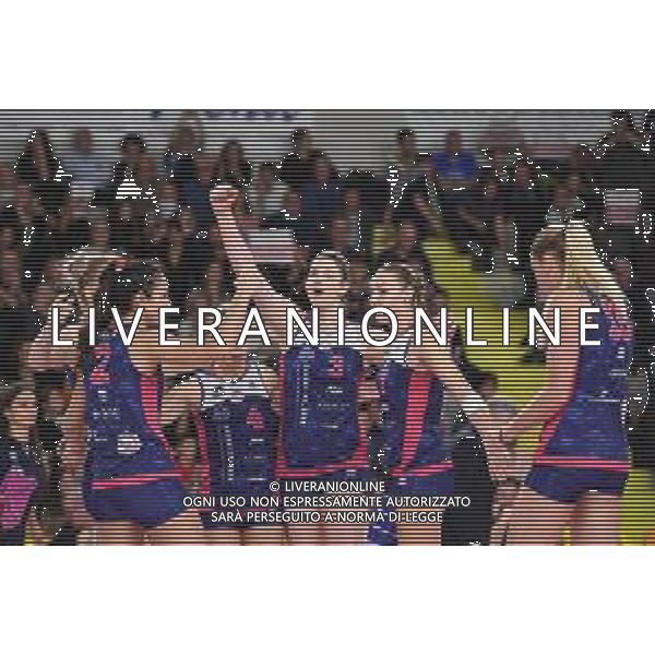 Campionato Italiano di Volley Serie A1 Femminile 2019/2020 Scandicci (FI), Italia 17/11/2019 Savino Del Bene Scandicci vs Il Bisonte Firenze Nella foto: Esultanza Savino Del Bene Scandicci FOTO LISA GUGLIELMI-ALESSIO MARINI-AG ALDO LIVERANI SAS