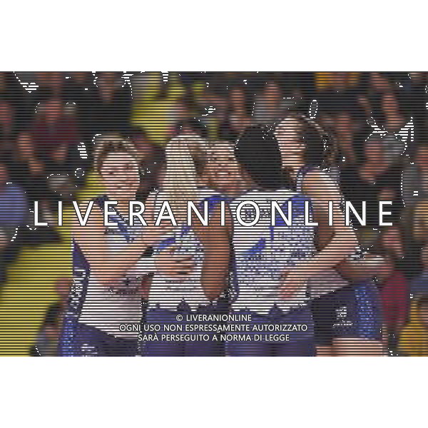 Campionato Italiano di Volley Serie A1 Femminile 2019/2020 Scandicci (FI), Italia 17/11/2019 Savino Del Bene Scandicci vs Il Bisonte Firenze Nella foto: Esultanza Il Bisonte Firenze FOTO LISA GUGLIELMI-ALESSIO MARINI-AG ALDO LIVERANI SAS