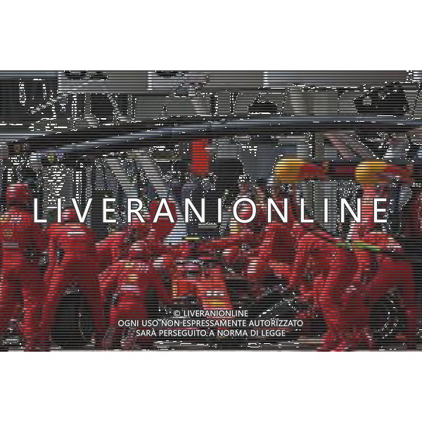 Charles Leclerc (MON) Ferrari SF90 makes a pit stop. 17.11.2019. Formula 1 World Championship, Rd 20, Brazilian Grand Prix, Sao Paulo, Brazil, Race Day. ©/AGENZIA ALDO LIVERANI SAS - ITALY ONLY EDITORIAL USE ONLY - - GP F1 BRASILE GARA 17.11.2019