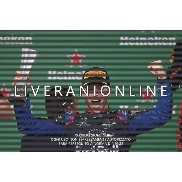 2nd place Pierre Gasly (FRA) Scuderia Toro Rosso STR14. 17.11.2019. Formula 1 World Championship, Rd 20, Brazilian Grand Prix, Sao Paulo, Brazil, Race Day. ©/AGENZIA ALDO LIVERANI SAS - ITALY ONLY EDITORIAL USE ONLY - - GP F1 BRASILE GARA 17.11.2019