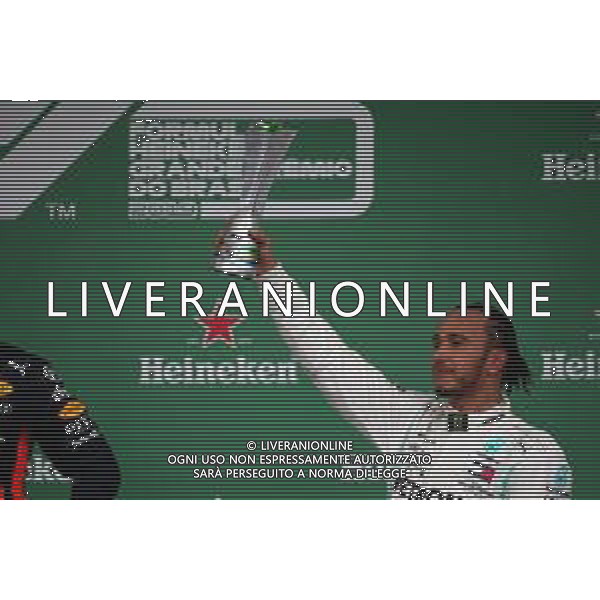 3rd place Lewis Hamilton (GBR) Mercedes AMG F1 W10. 17.11.2019. Formula 1 World Championship, Rd 20, Brazilian Grand Prix, Sao Paulo, Brazil, Race Day. ©/AGENZIA ALDO LIVERANI SAS - ITALY ONLY EDITORIAL USE ONLY - - GP F1 BRASILE GARA 17.11.2019