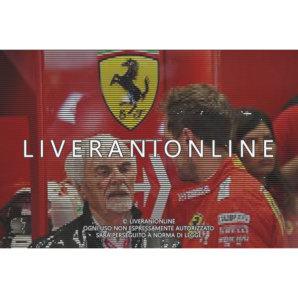 (L to R): Bernie Ecclestone (GBR) with Sebastian Vettel (GER) Ferrari. 16.11.2019. Formula 1 World Championship, Rd 20, Brazilian Grand Prix, Sao Paulo, Brazil, Qualifying Day. ONLY ITALY-AG ALDO LIVERANI SAS
