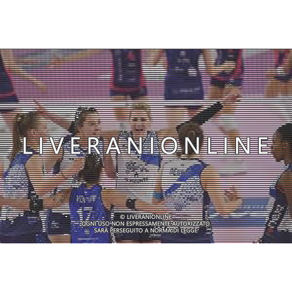Campionato Italiano di Volley Serie A1 Femminile 2019/2020 Scandicci (FI), Italia 17/11/2019 Savino Del Bene Scandicci vs Il Bisonte Firenze Nella foto: Esultanza Il Bisonte Firenze FOTO LISA GUGLIELMI-ALESSIO MARINI-AG ALDO LIVERANI SAS