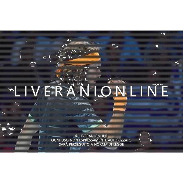 Internazionali di Tennis Londra, Italia 17/11/2019 Nitto ATP Final Dominic Thiem and Stefanos Tsitsipas the final vittoria Nella foto: Stefanos Tsitsipas ©Roberto Zanettin-Alessio Marini/AGENZIA ALDO LIVERANI SAS