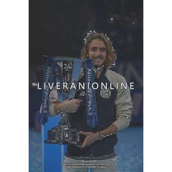 Internazionali di Tennis Londra, Italia 17/11/2019 Nitto ATP Final Dominic Thiem and Stefanos Tsitsipas the final vittoria Nella foto: Stefanos Tsitsipas ©Roberto Zanettin-Alessio Marini/AGENZIA ALDO LIVERANI SAS
