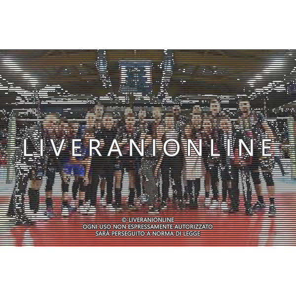 Campionato Italiano di Volley Superlega Serie A 2019/2020 Civitanova, Italia 17/11/2019 Cucine Lube Civitanova - Leo Shoes Modena Nella foto: Foto di gruppo a fine partita Cucine Lube Civitanova ©Roberto Bartomeoli-Alessio Marini/AGENZIA ALDO LIVERANI SAS