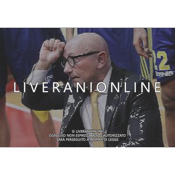 IMOLA 18 11 2019 LE NATURELLE BASKET-TEZENIS VERONA SERIE A2 NELLA FOTO LUCA DALMONTE ALLENATORE VERONA foto gianni sanna-ag aldo liverani sas