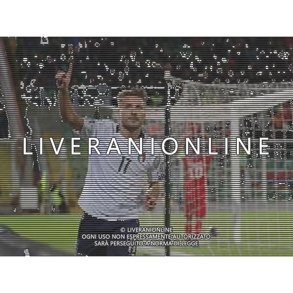 18-11-2019 Palermo : italia - armenia qualificazioni europei 2020 Nella foto: esultanza dopo il gol di ciro immobile del 1-0 GIUSEPPE SERGI/AG ALDO LIVERANI SAS
