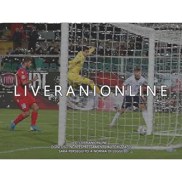 18-11-2019 Palermo : italia - armenia qualificazioni europei 2020 Nella foto: il gol di ciro immobile 1-0 GIUSEPPE SERGI/AG ALDO LIVERANI SAS