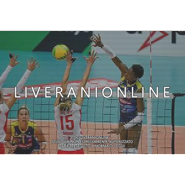 Volley Champions League Women 2019/2020 Treviso, Italia 19/11/2019 Carraro Imoco Conegliano vs Vasas Obuda Budapest Nella foto: Schiacciata di Paola Egonu (Conegliano) foto ettore griffoni-alessio marini-ag aldo liverani sas