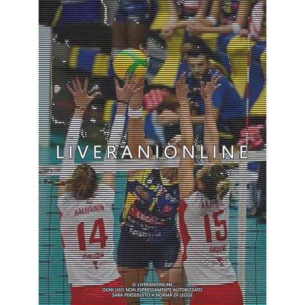Volley Champions League Women 2019/2020 Treviso, Italia 19/11/2019 Carraro Imoco Conegliano vs Vasas Obuda Budapest Nella foto: Schiacciata di Indre Sorokaite (Conegliano) foto ettore griffoni-alessio marini-ag aldo liverani sas