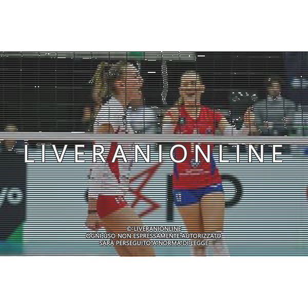 Volley Champions League Women 2019/2020 Treviso, Italia 19/11/2019 Carraro Imoco Conegliano vs Vasas Obuda Budapest Nella foto: Esultanza Sanja Kalicanin (Budapest) foto ettore griffoni-alessio marini-ag aldo liverani sas