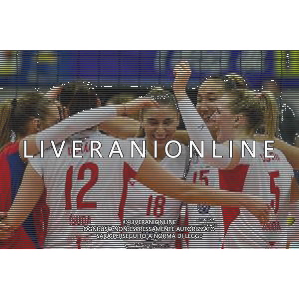 Volley Champions League Women 2019/2020 Treviso, Italia 19/11/2019 Carraro Imoco Conegliano vs Vasas Obuda Budapest Nella foto: Esultanza di Vasas Obuda Budapest foto ettore griffoni-alessio marini-ag aldo liverani sas