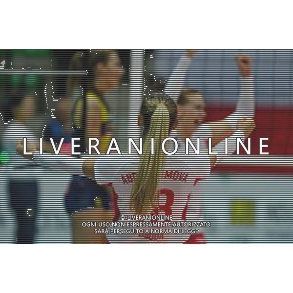 Volley Champions League Women 2019/2020 Treviso, Italia 19/11/2019 Carraro Imoco Conegliano vs Vasas Obuda Budapest Nella foto: Esultanza di Ayshan Abdulazimova (Budapest) foto ettore griffoni-alessio marini-ag aldo liverani sas