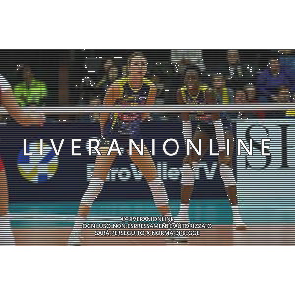 Volley Champions League Women 2019/2020 Treviso, Italia 19/11/2019 Carraro Imoco Conegliano vs Vasas Obuda Budapest Nella foto: Kimberly Hill e Paola Egonu (Conegliano) foto ettore griffoni-alessio marini-ag aldo liverani sas