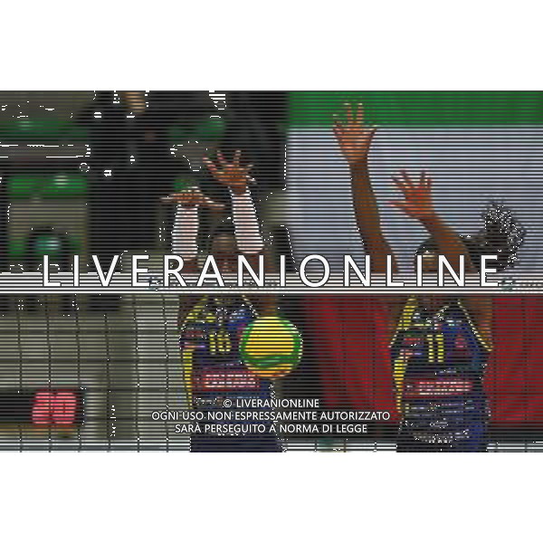 Volley Champions League Women 2019/2020 Treviso, Italia 19/11/2019 Carraro Imoco Conegliano vs Vasas Obuda Budapest Nella foto: Muro di Paola Egonu (Conegliano) foto ettore griffoni-alessio marini-ag aldo liverani sas