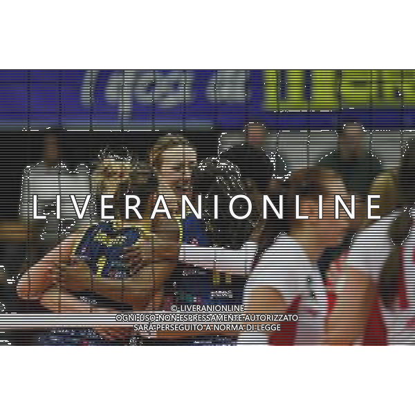 Volley Champions League Women 2019/2020 Treviso, Italia 19/11/2019 Carraro Imoco Conegliano vs Vasas Obuda Budapest Nella foto: Esultanza Kimberly Hill (Conegliano) FOTO ETTORE GRIFFONI-ALESSIO MARINI-AG ALDO LIVERANI SAS